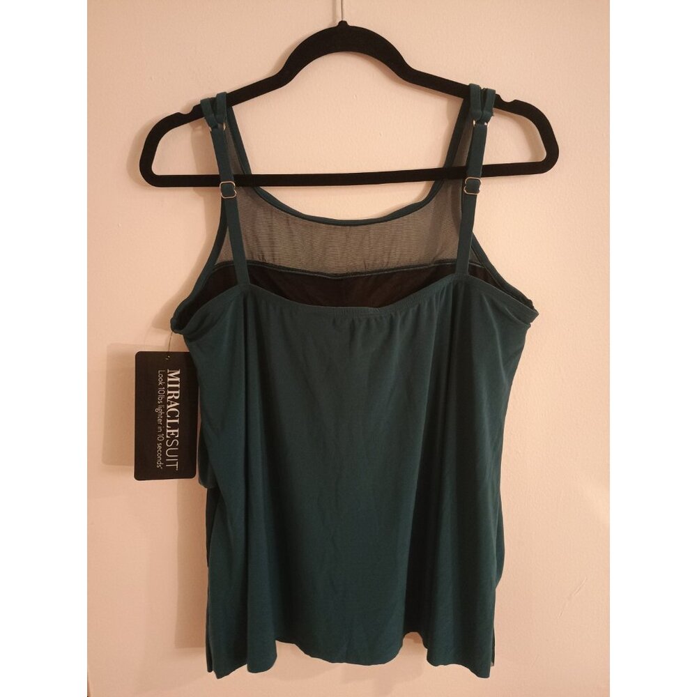 Miraclesuit Tankini Swim Top Underwired Nova Green Mirage Size US 14 NWT - Picture 4 of 4